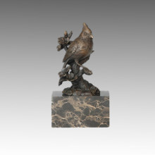 Статуя птицы птицы Красная птица и филиал Бронзовая скульптура, Мило Тпал-282 (B)